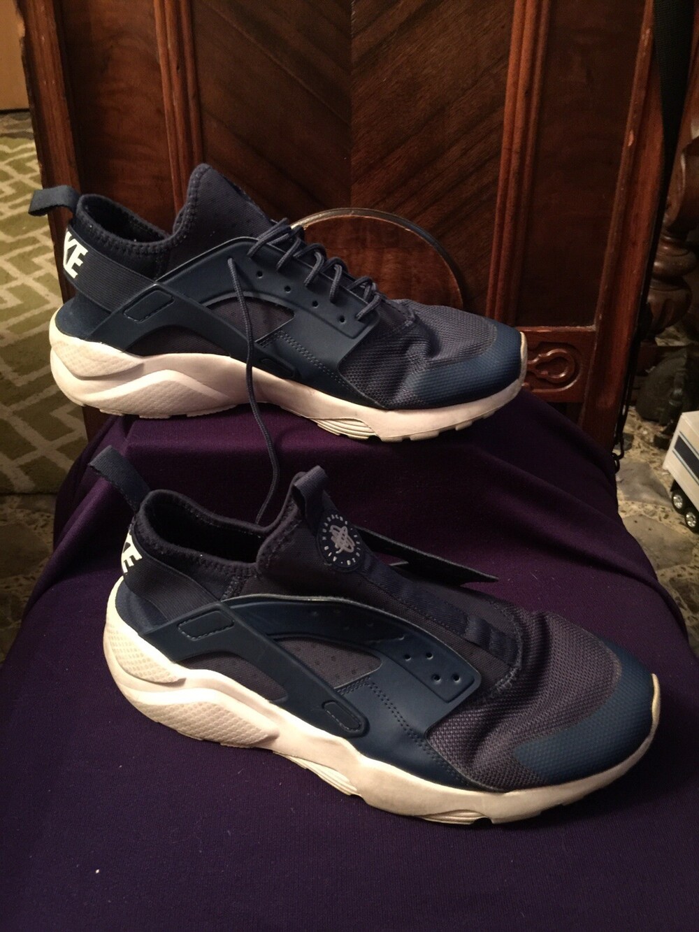 NiKe 10B Air Huarache Athletic Running Shoes Men's Sneakers Blue 819685-409